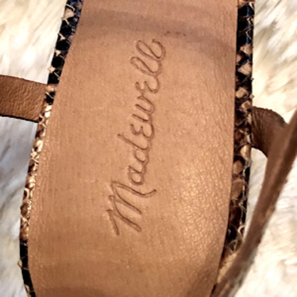 “NEW” Madewell The Hollie Ankle Strap Sandal - Picture 5 of 7